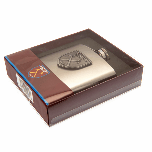 West Ham 6oz Hip Flask Antique Emblem