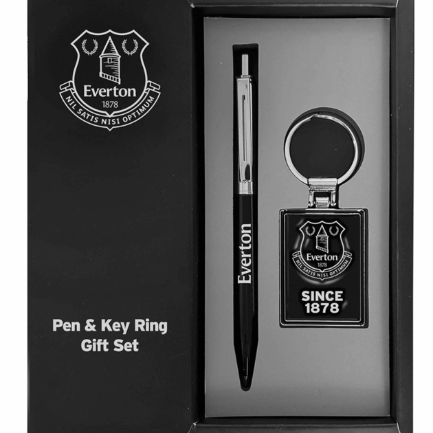 Everton Pen Keyring Set Blk Chrome