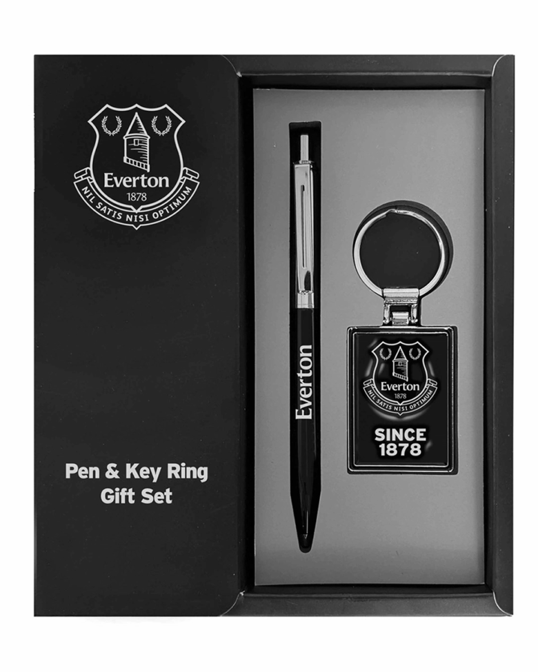 Everton Pen Keyring Set Blk Chrome