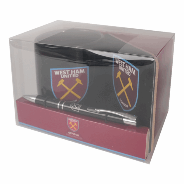 West Ham Mug Coaster + Pen Set