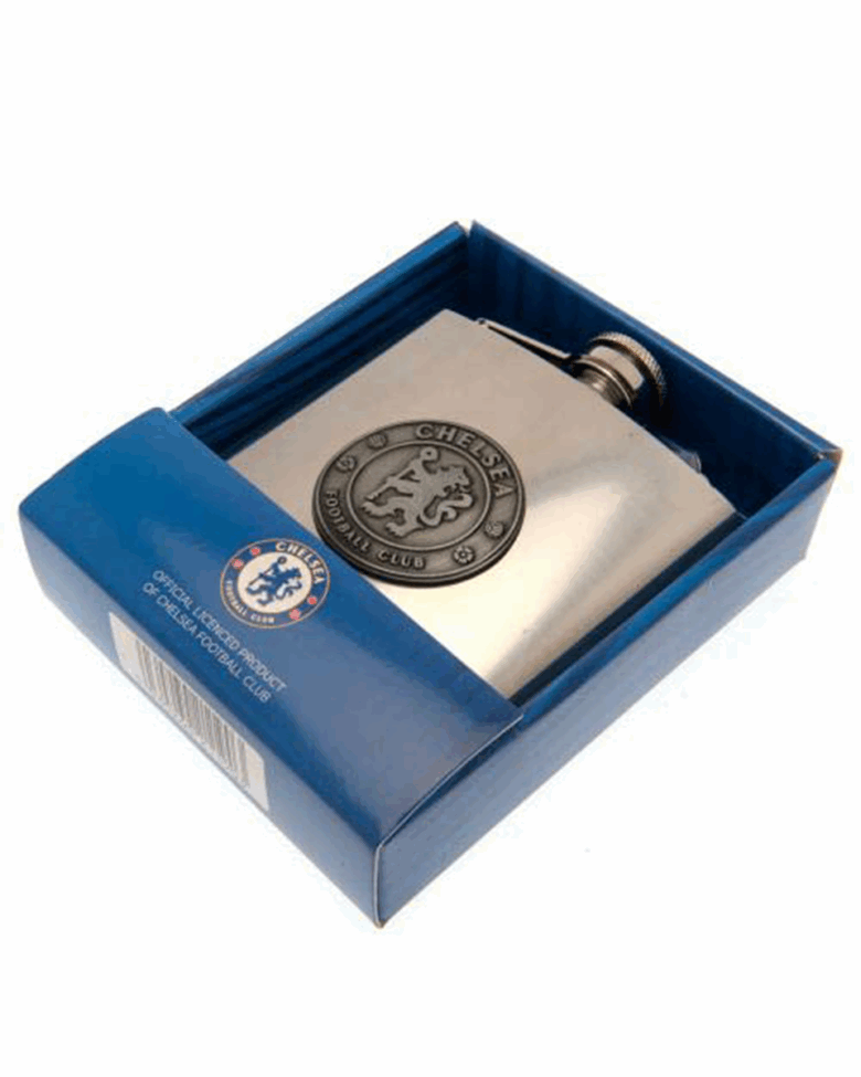 CFC  6OZ HIP FLASK WITH ANTIQUE EMBLEM