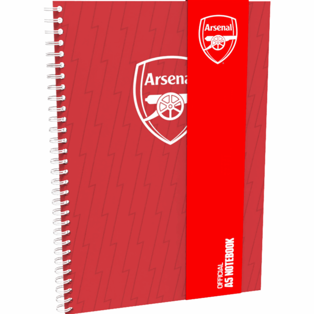 Arsenal A5 Colour Spiral Notebook