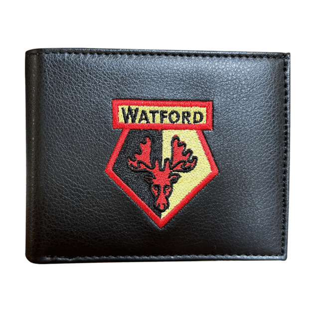 Watford Embroiderd Bi-Fold Wallet Black