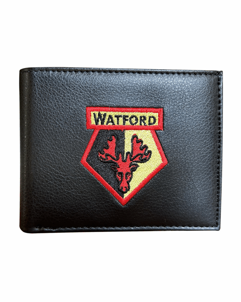 Watford Embroiderd Bi-Fold Wallet Black