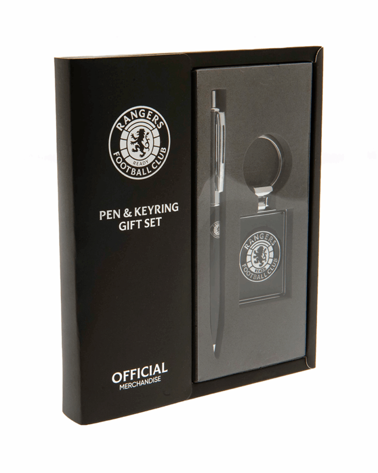 Rangers Pen Keyring Set Blue Chrome