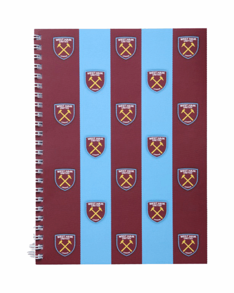 West Ham A5 Colour Spiral Notebook