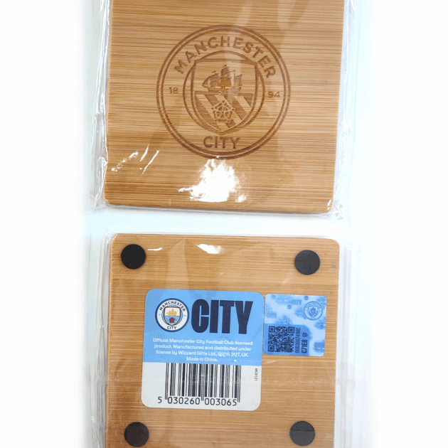 Man City Bamboo Coaster