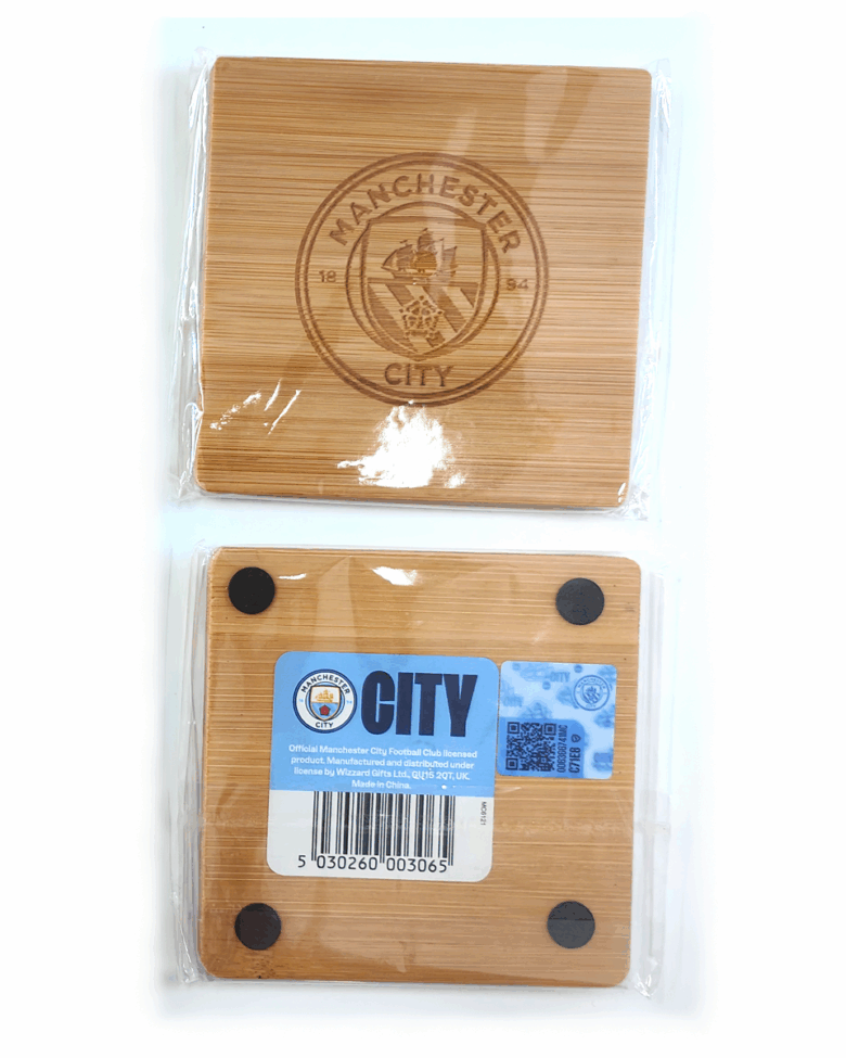 Man City Bamboo Coaster
