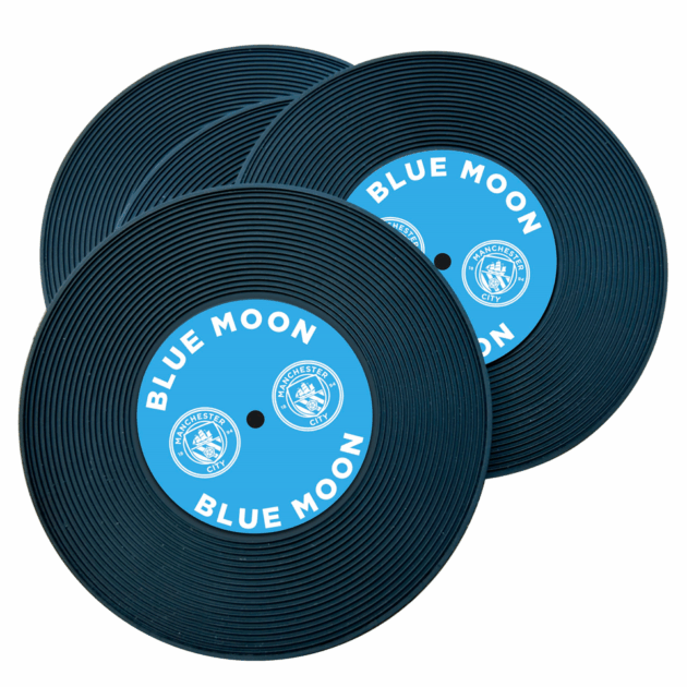 Man City 4PK Record Coaster