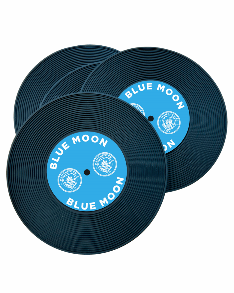 Man City 4PK Record Coaster