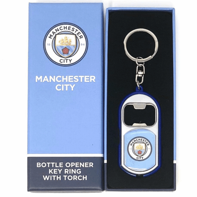 Man City Torch Keyring Bottle