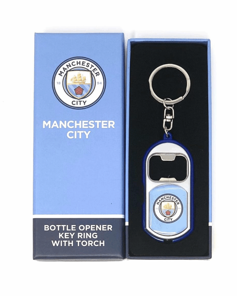 Man City Torch Keyring Bottle