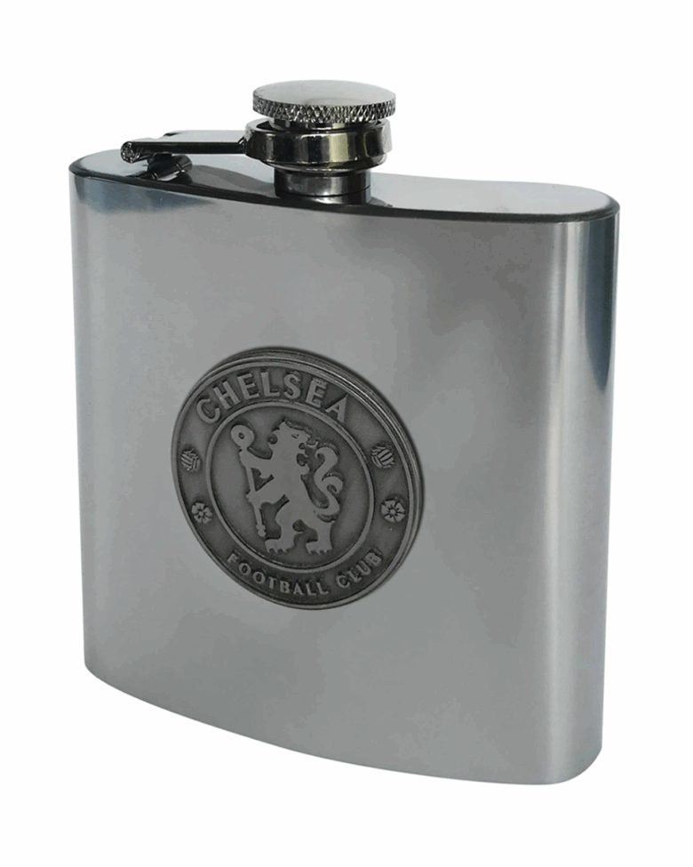 CFC  6OZ HIP FLASK WITH ANTIQUE EMBLEM - Image 2