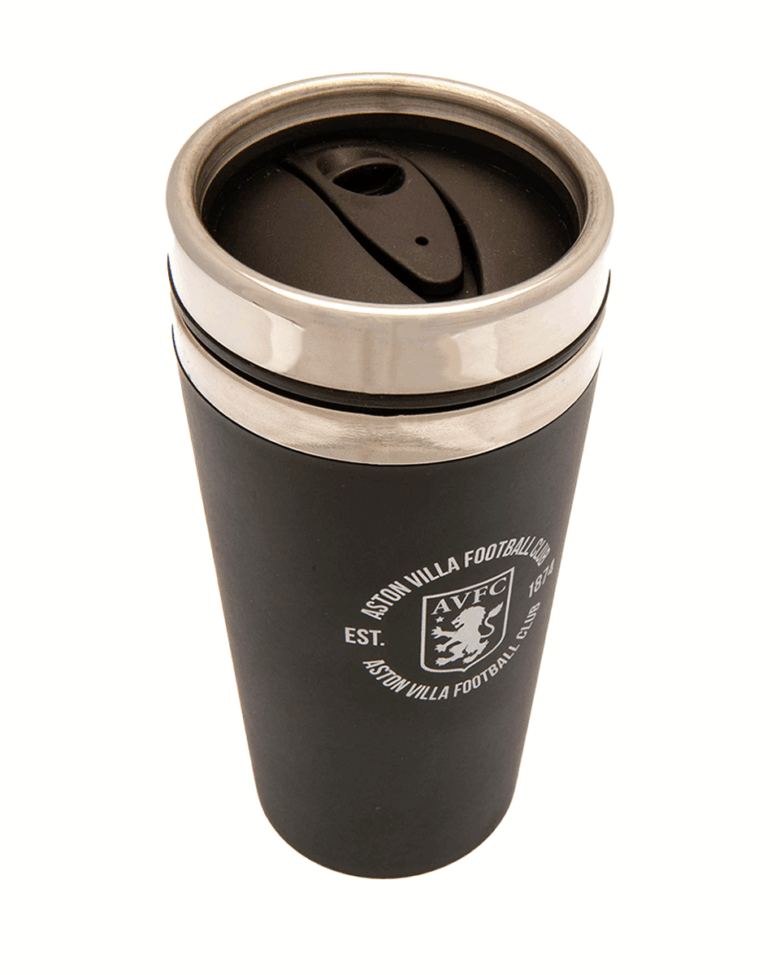 Aston Villa Travel Mug Handless Black - Image 2