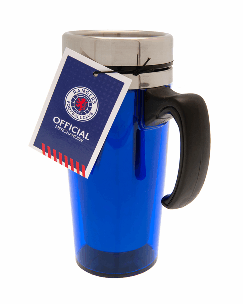 Rangers Mens Hanlded Travel Mug - Image 3